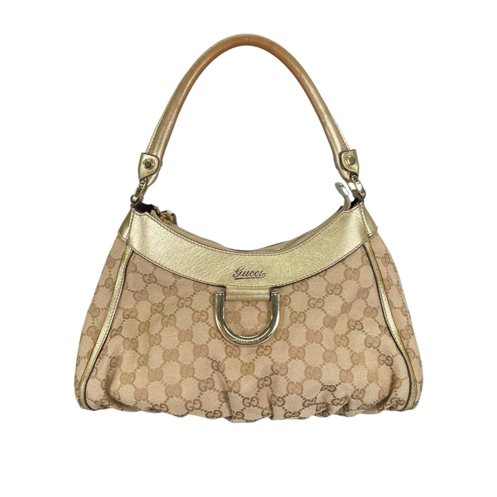 GUCCI グッチ 190525 ハンドバッグ GGキャンバス ベージュ レディース【中古】