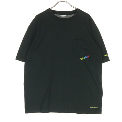Columbia コロンビア ワンポイントロゴ 半袖 Tシャツ L ブラック