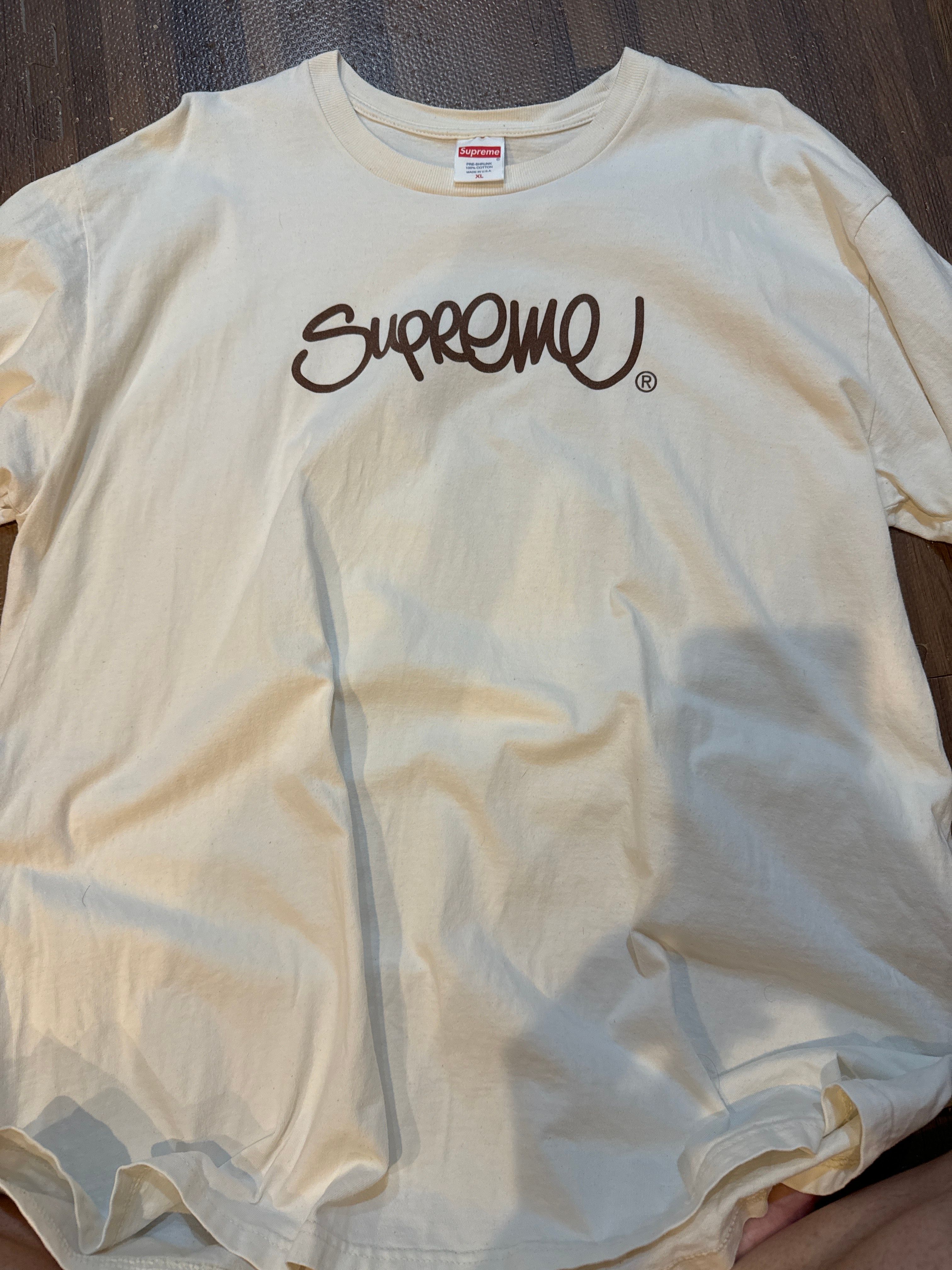 Supreme Handstyle Tee "Natural"