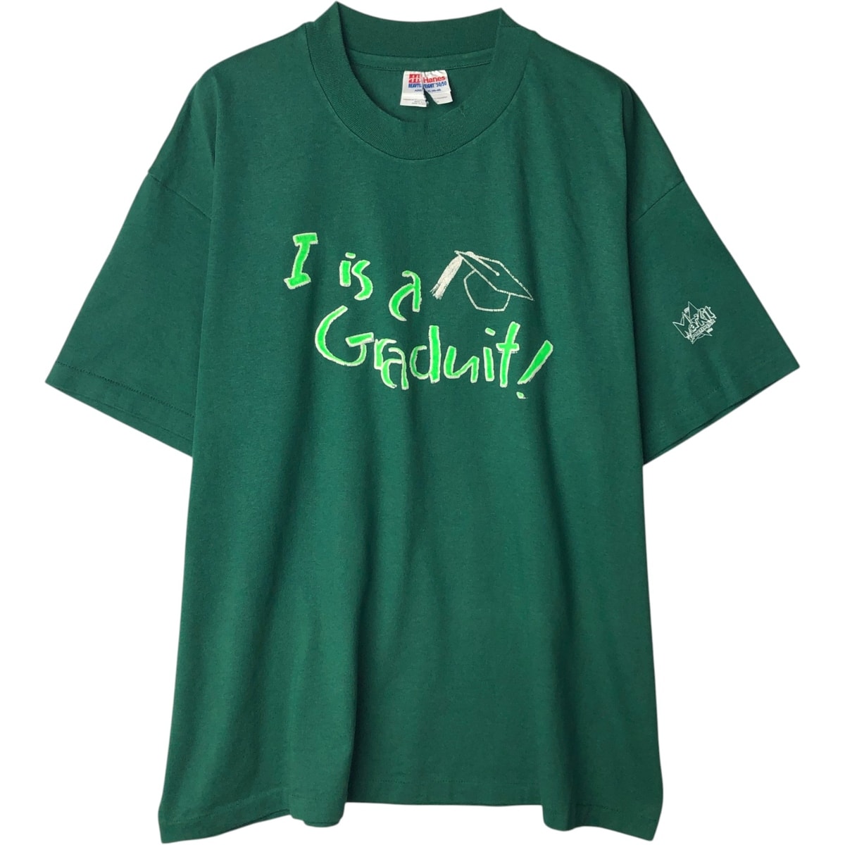 古着 90年代 ヘインズ Hanes HEAVYWEIGHT 50/50 メッセージプリントTシャツ USA製 メンズXL相当 ヴィンテージ/eaa649646