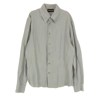 Emporio Armani エンポリオ・アルマーニ 長袖シャツ J3053L アセテート ボタンダウン 長袖 シャツ グレー系 38【中古】