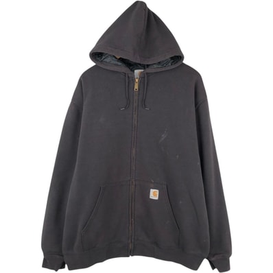 古着 カーハート Carhartt 中綿入り スウェットフルジップパーカー メンズXL相当/eaa675974
