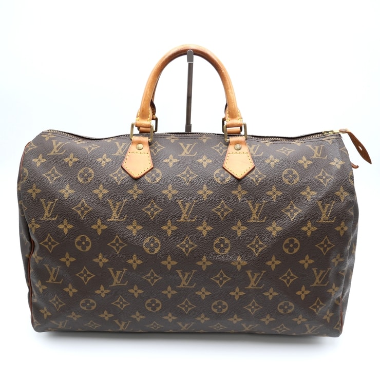 LOUIS VUITTON(ルイ ヴィトン)スピーディ40 ヴィンテージ ハンドバッグ ボストンバッグ モノグラム ブラウン ヌメ革 ゴールド金具 M41522【中古】