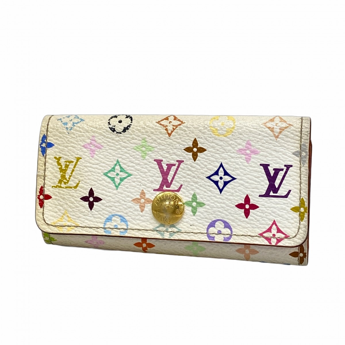 【6ec2037-k】ルイヴィトン キーケース モノグラム・マルチカラー ミュルティクレ4 M93731 リッチ【中古】レディース