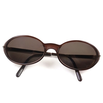 極美品 カルティエ
サングラス クリアブラウン シルバー メンズ 53□18