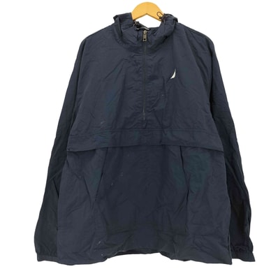 ワンポイント 刺繍 ロゴ プリント ナイロン アノラック ジャケット【1139246706106】