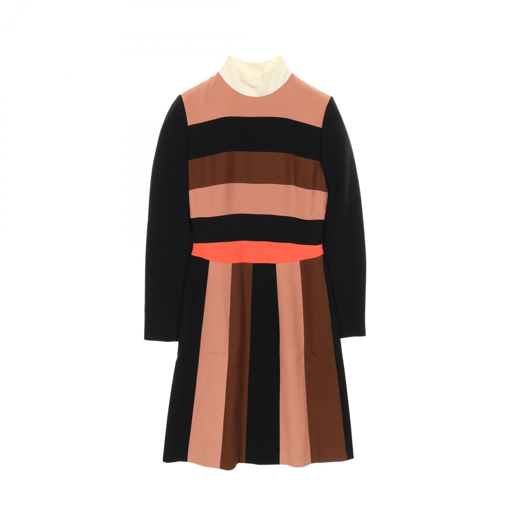 フェンディ FENDI ワンピース 衣料品 トップス レーヨン シルク レディース ピンク系 / ブラック系 / ブラウン系 【中古】