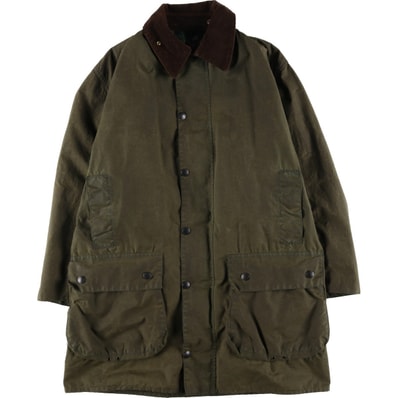 古着 80年代 バブアー Barbour BORDER ボーダー 2ワラント ワックスコットン オイルドジャケット 英国製 メンズM相当 ヴィンテージ/eaa614839