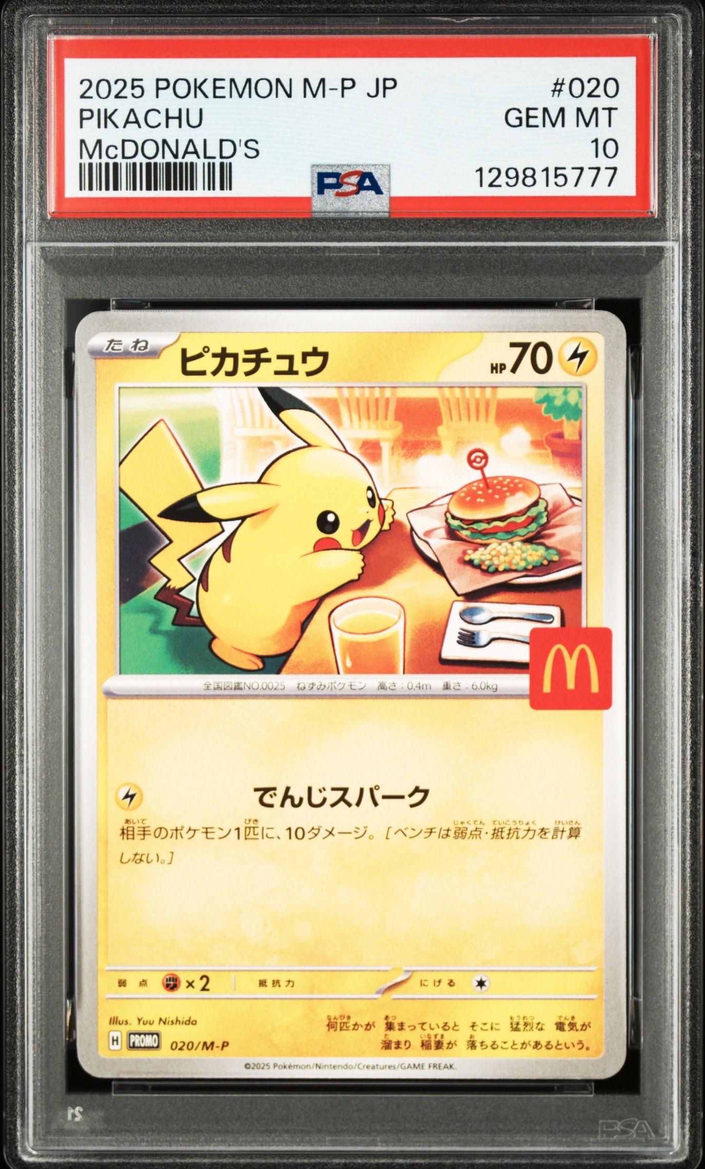 状態A】ピカチュウ P [M-P 020](プロモカードパック「マクドナルド