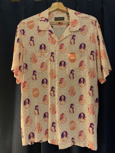 Supreme x HYSTERIC GLAMOUR Blurred Girls Rayon S/S Shirt "Ivory"