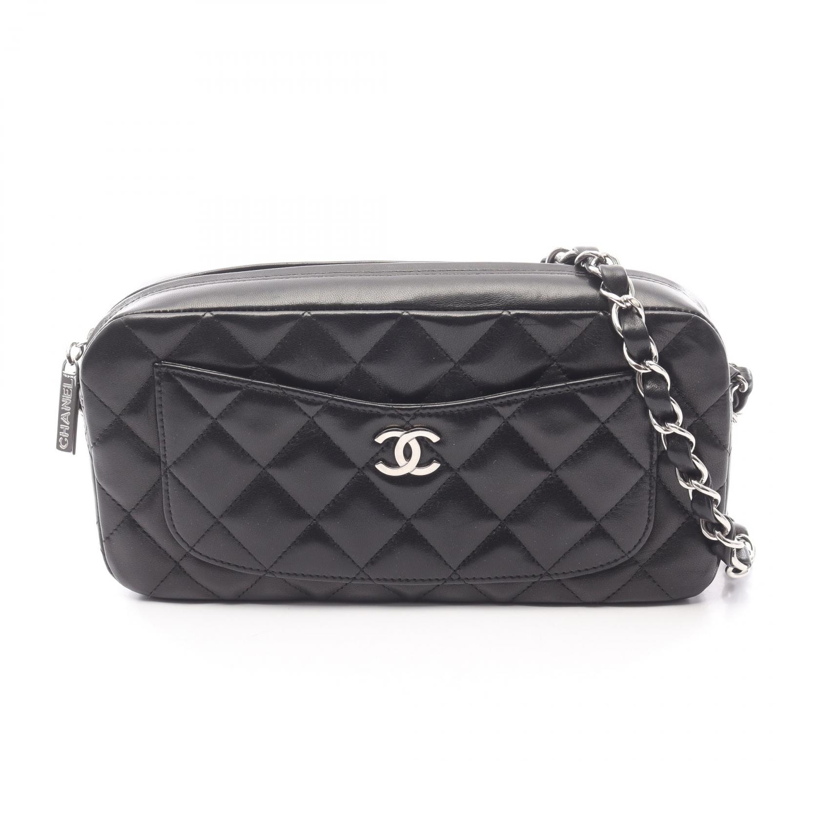 シャネル CHANEL マトラッセ ショルダーバッグ バッグ ラムスキン(羊革) レディース ブラック系 A29857 【中古】