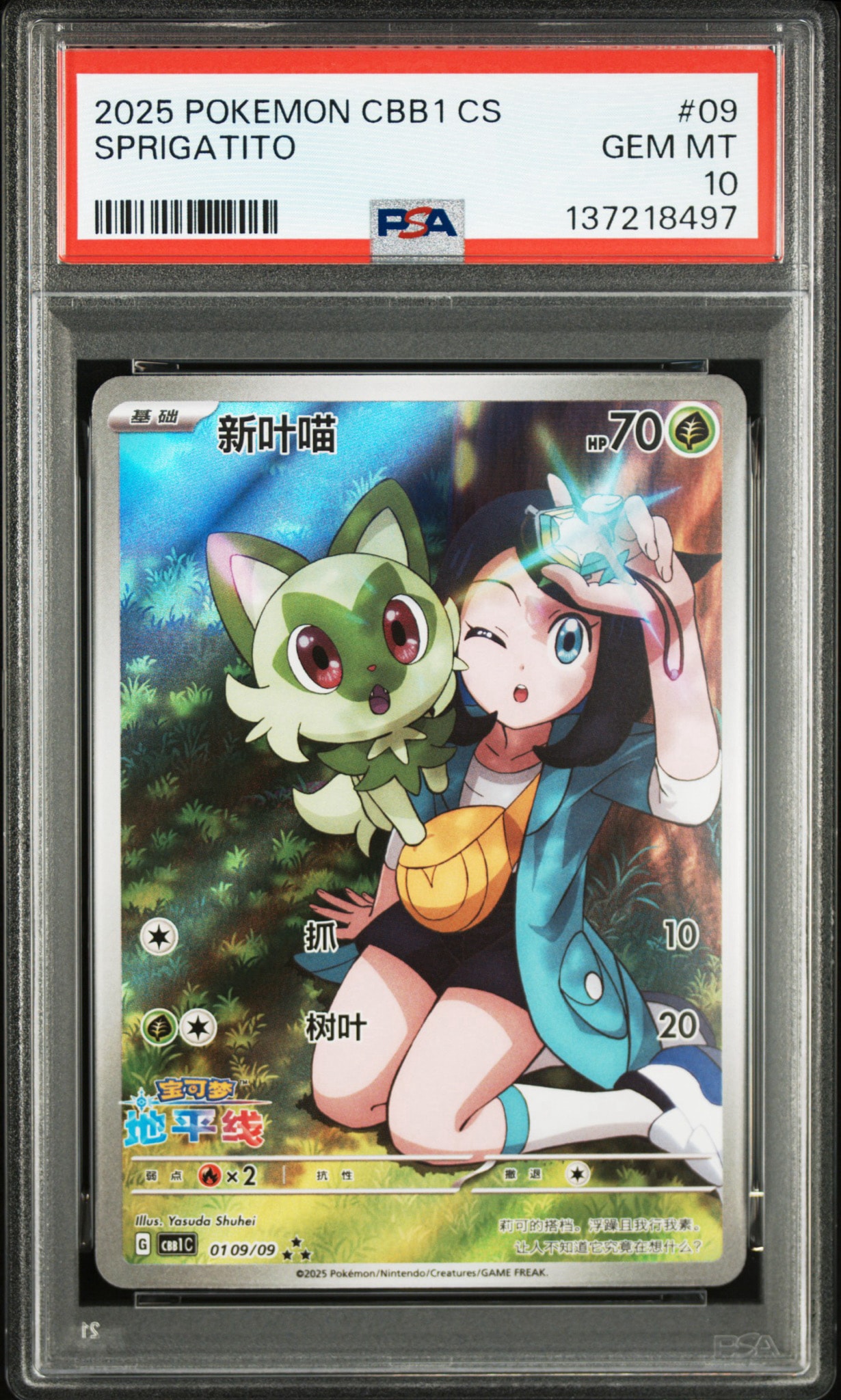 ニャオハ AR [CBB1C 01 09/09]【中国語版】(ポケモンカード ジェム