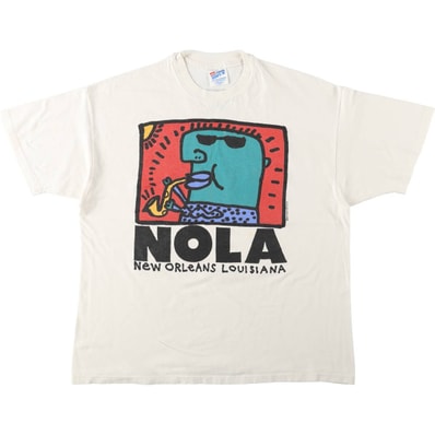 古着 90年代 ヘインズ Hanes BIG HED DESIGNS ビッグヘッドデザイン アートTシャツ USA製 メンズXL相当 ヴィンテージ/eaa669852