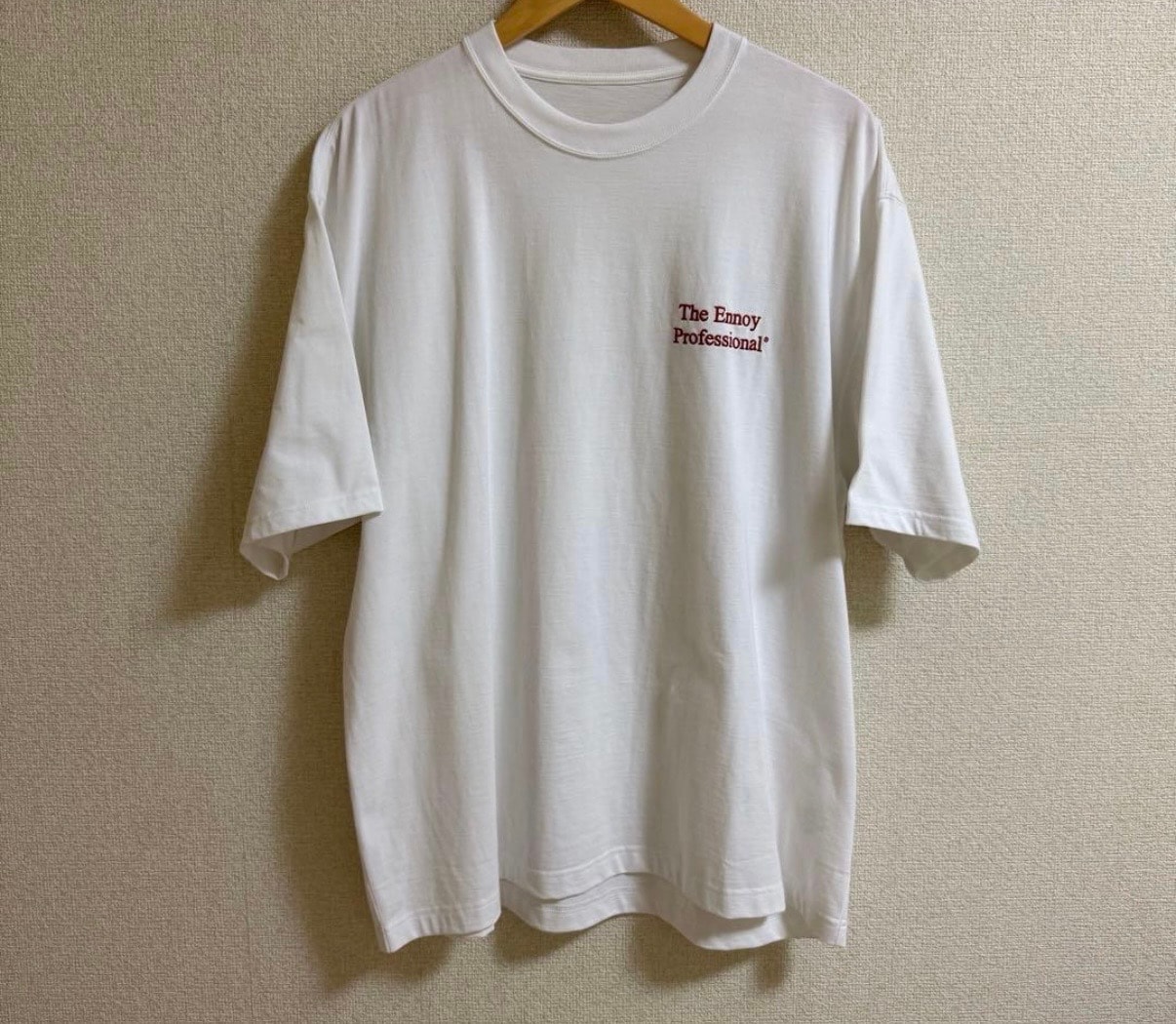 ENNOY Professional Logo T-Shirt "White x Red" (24SS) SS24BRENCT04NTL