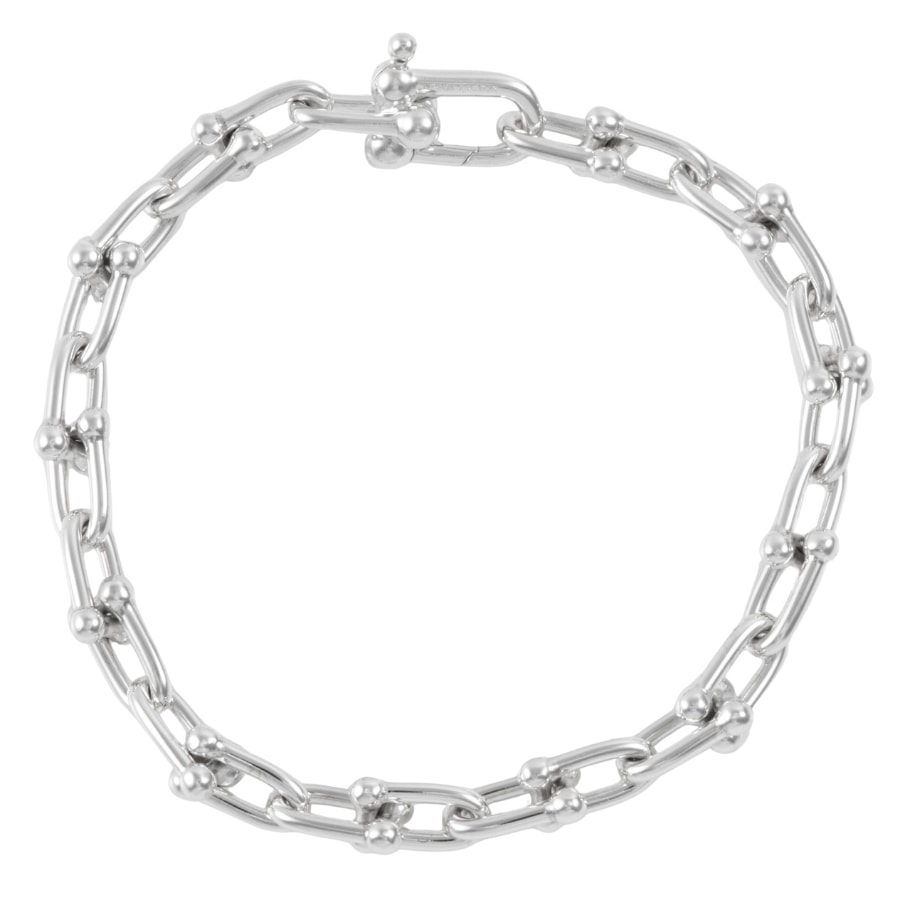 TIFFANY&Co. ティファニー ハードウェア スモール リンク ブレスレット スターリングシルバー シルバー【中古】