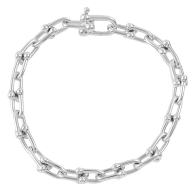 TIFFANY&Co. ティファニー ハードウェア スモール リンク ブレスレット スターリングシルバー シルバー【中古】