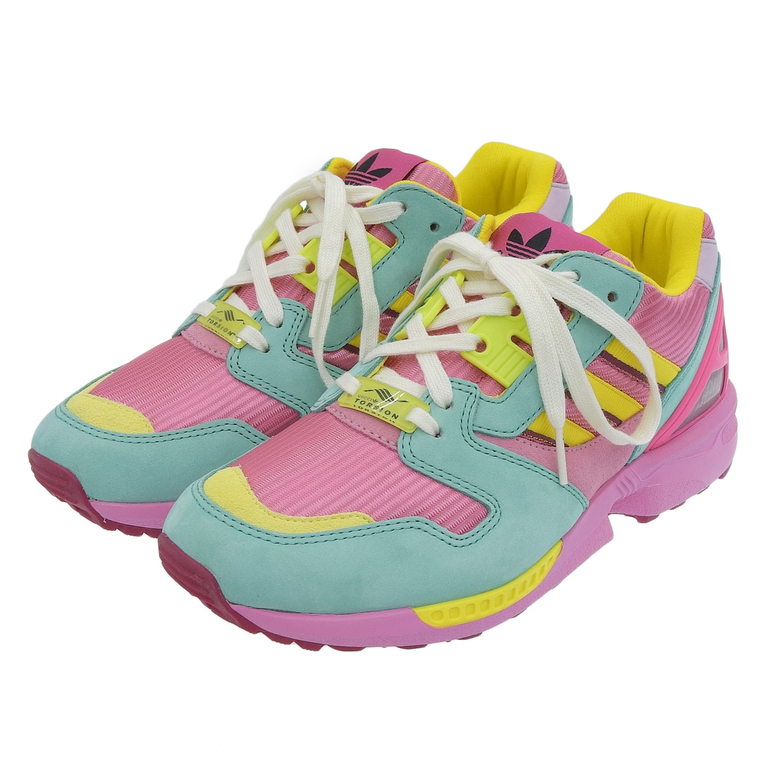 未使用品 グッチ×アディダス
 スニーカー TORSION ピンク マルチ レディース 22.5 722212