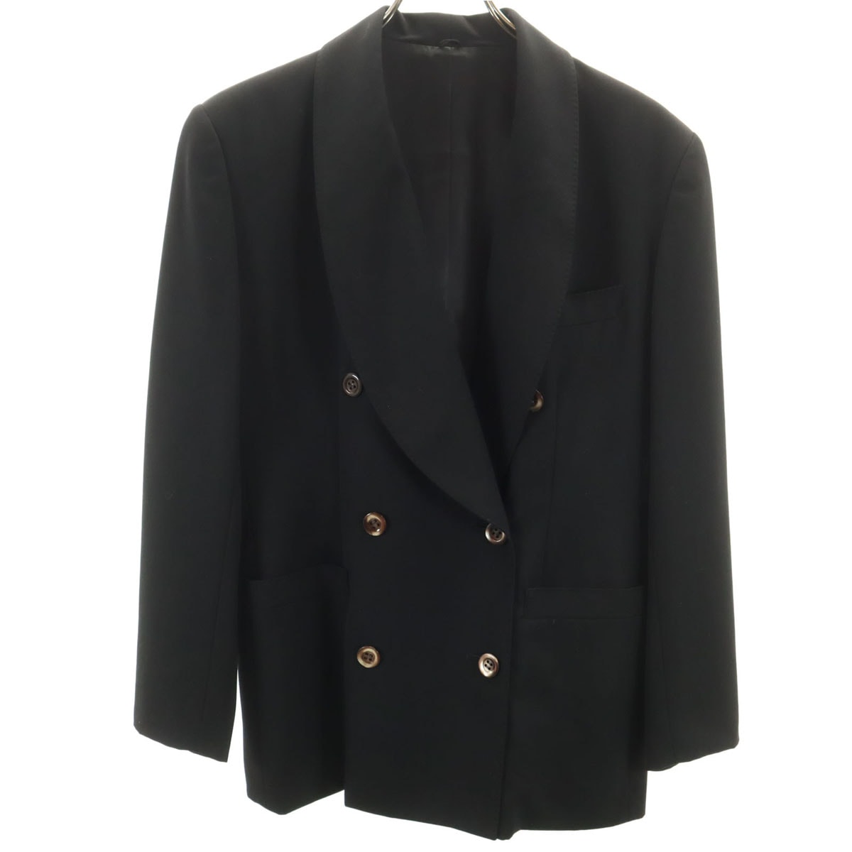 美品 KENZO ケンゾー 90s 日本製 オールド ショールカラー ダブル ジャケット M ブラック