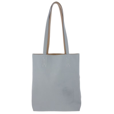 HERMES エルメス ネオ ドゥブルセンス35 リバーシブル トートバッグ ヴォースイフト グレー ブラウン レディース【中古】