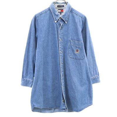 TOMMY HILFIGER 90s 長袖 デニム ボタンダウンシャツ