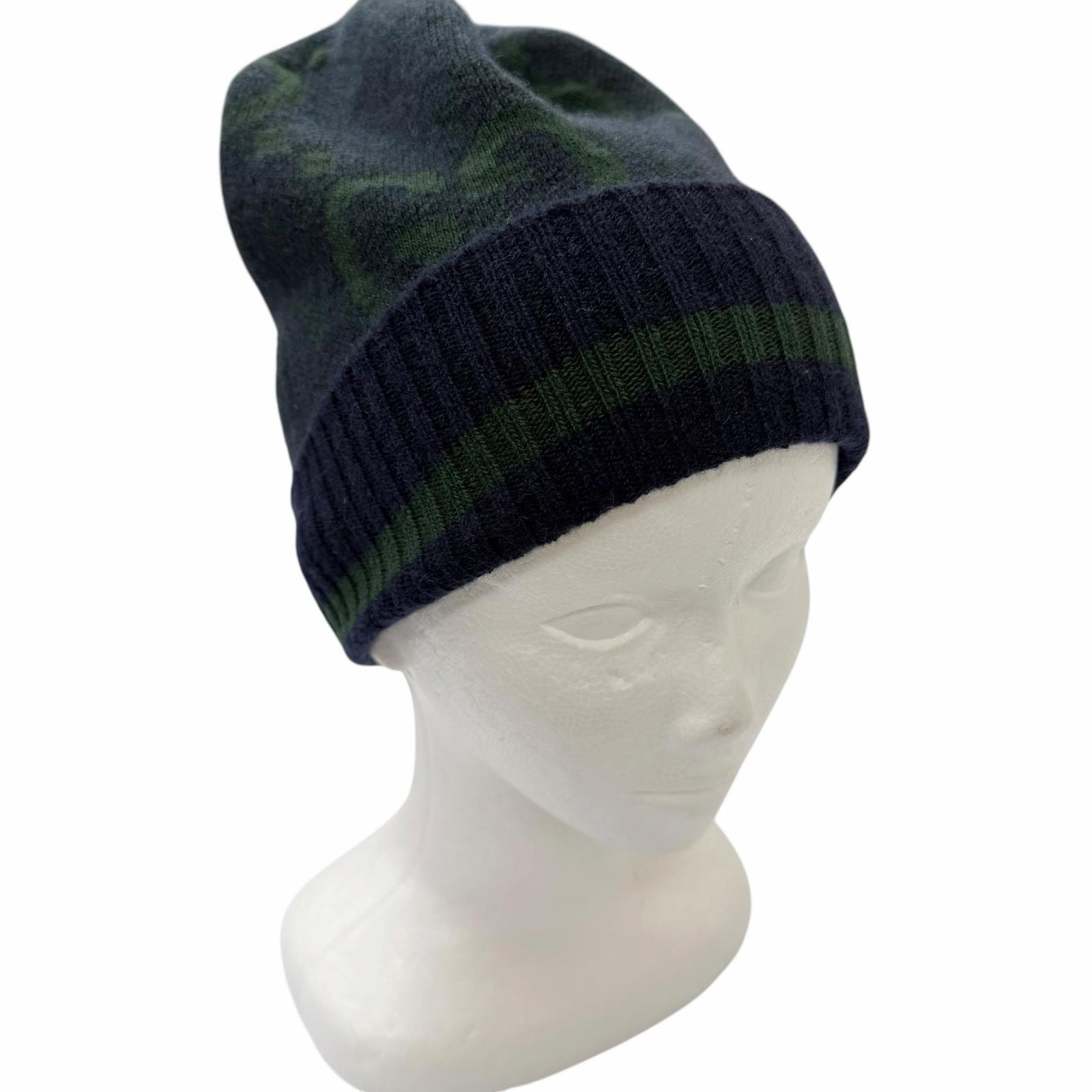 未使用品 グッチ ニットキャップ ネイビー メンズ M/58cm 676827