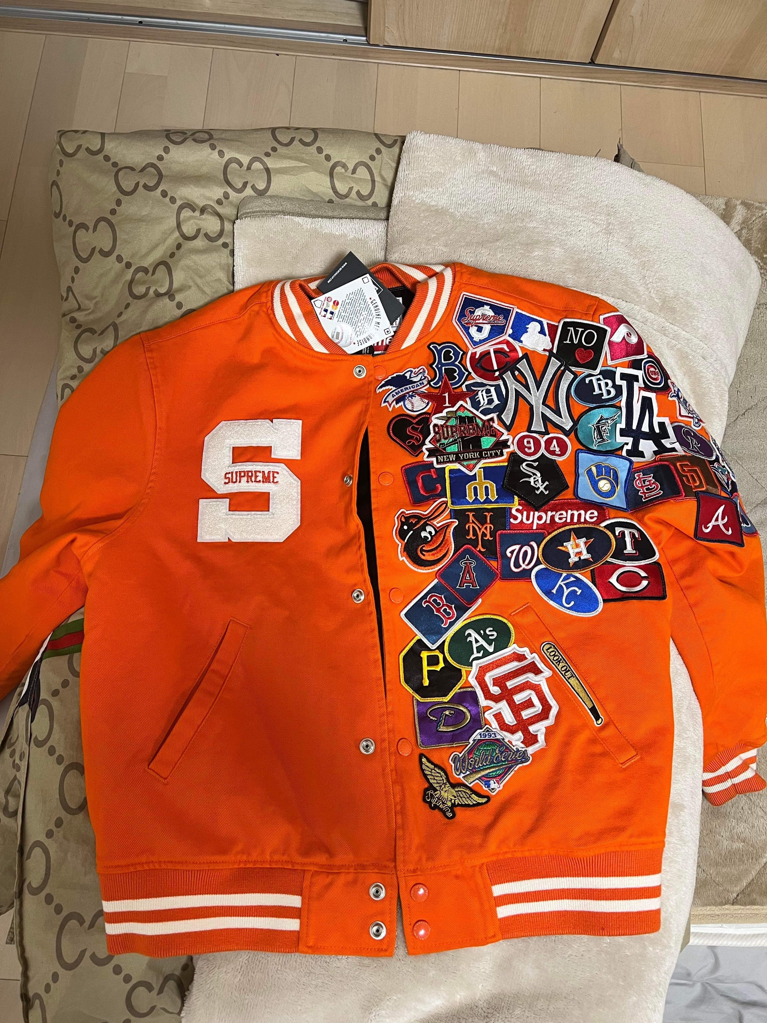 Supreme / New Era®/ MLB Varsity Jacket "Orange"