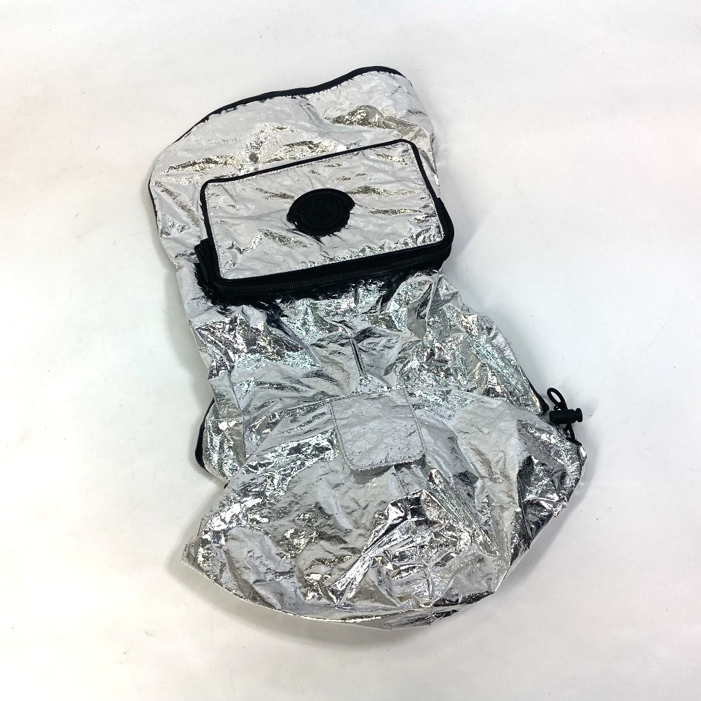 モンクレール MONCLER ドッグウェア 犬服 ロゴ コート Poldo Dog Coutureマント ペット 服 アパレル 雑貨 シルバー 未使用