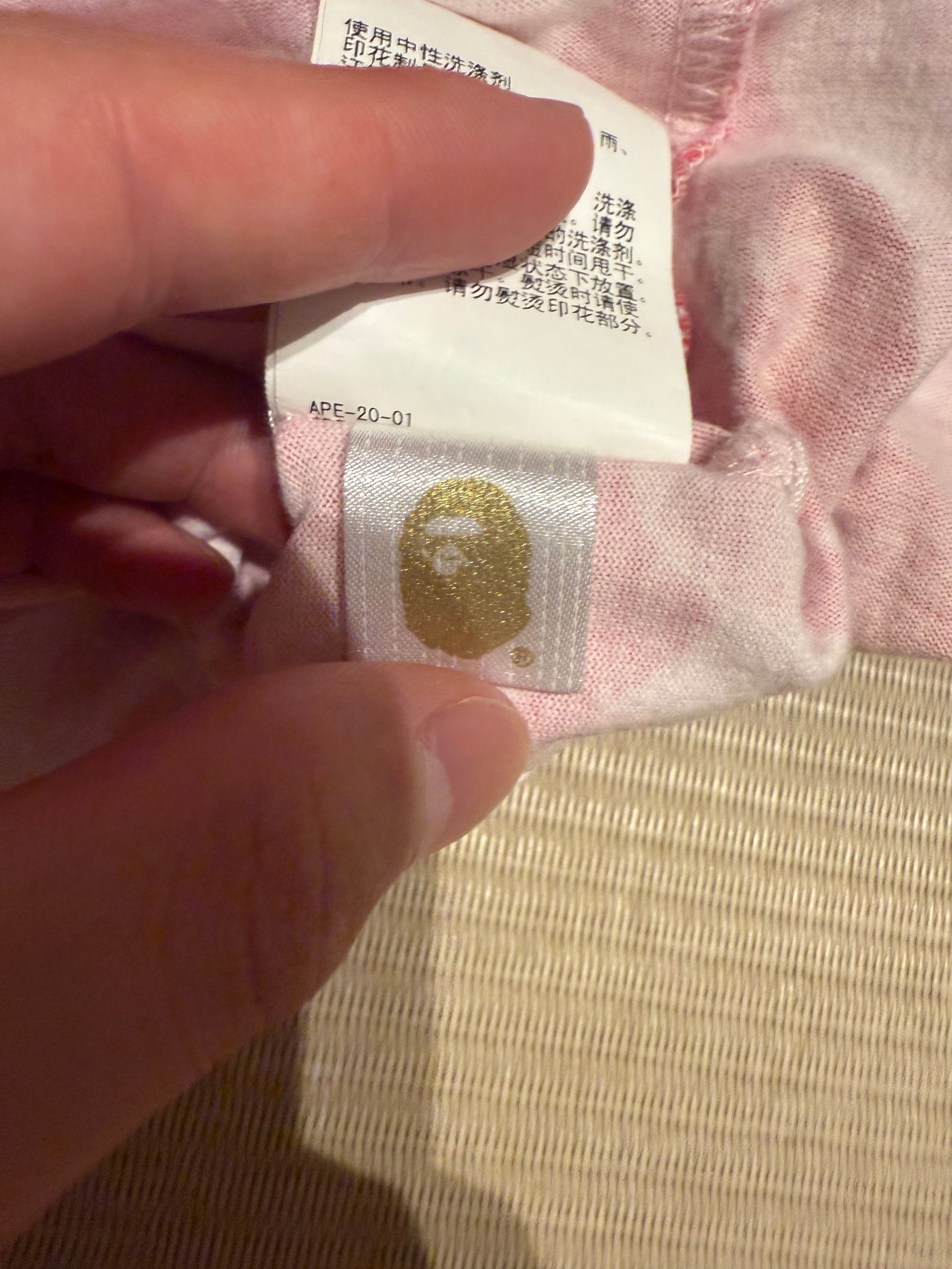 A BATHING APE BIG ABC CAMO SHARK TEE "Pink"