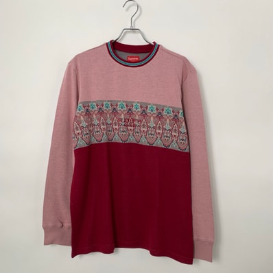 Supreme Paisley Stripe LS Top
