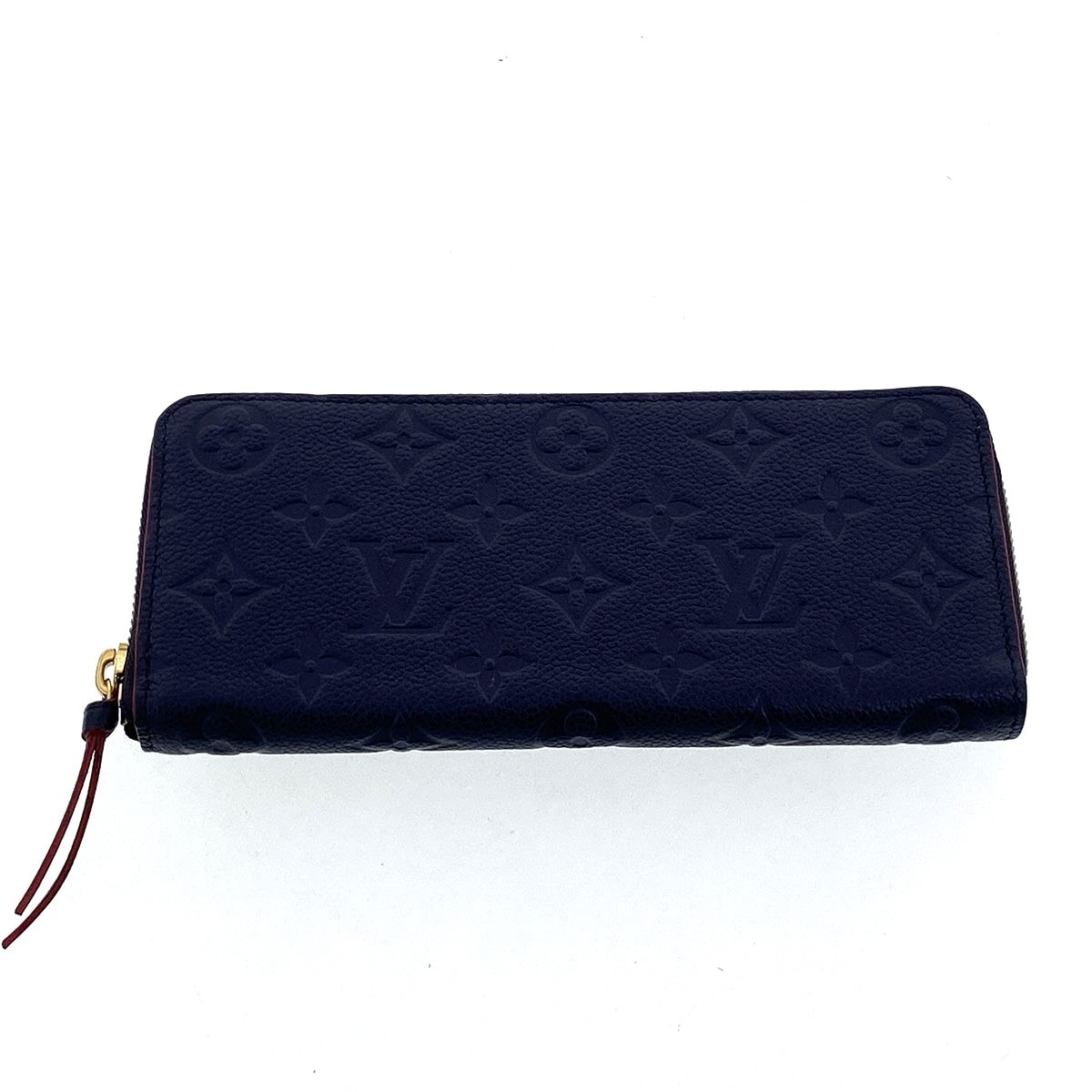 【値下げ】LOUIS VUITTON ルイ・ヴィトン ポルトフォイユ クレマンス 長財布 M69415 モノグラムアンプラント ネイビー  レディース【中古】