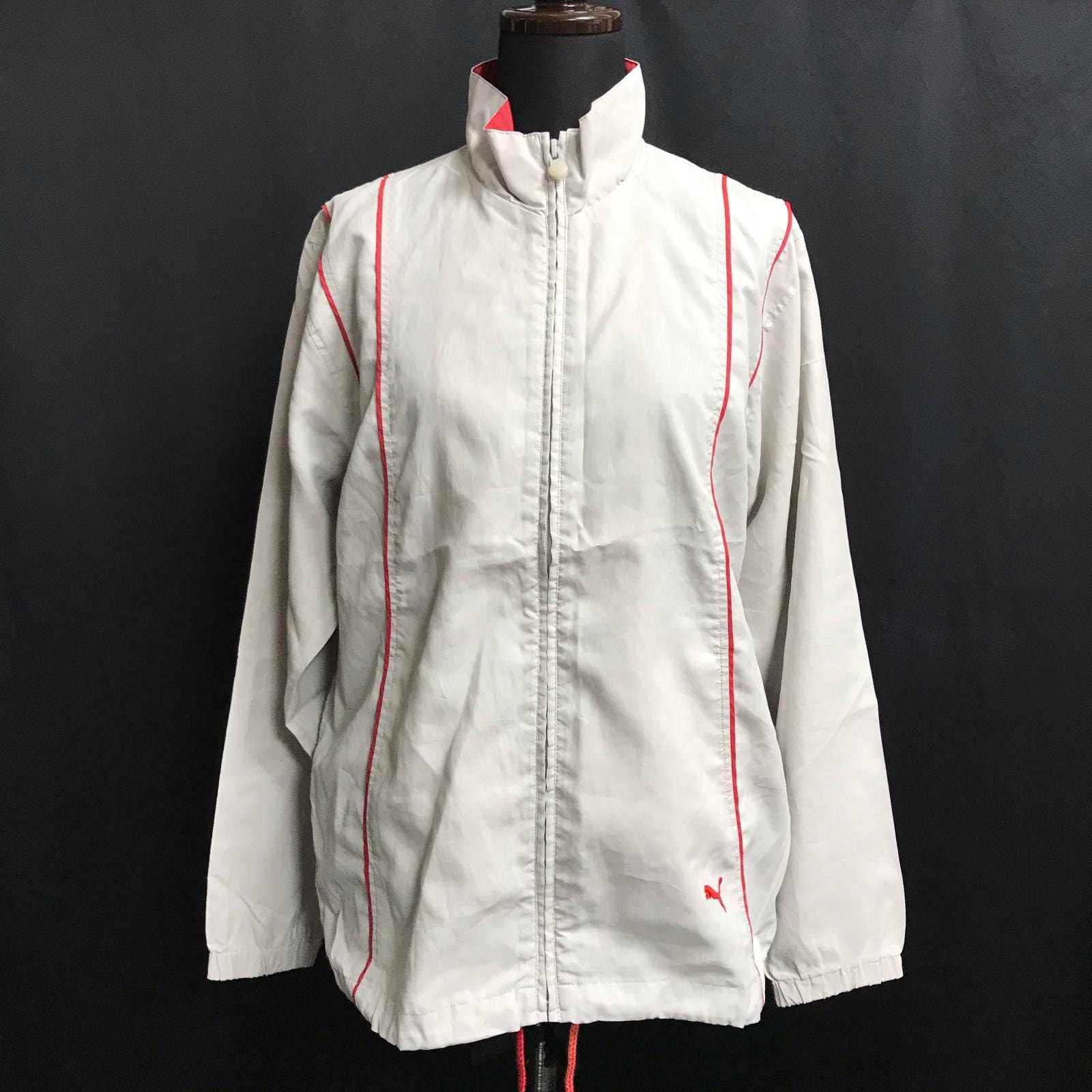 90s-00s/ヒットユニオン製/ PUMA/プーマ★ジャージ【レディースS/グレー/gray】ウインドブレーカー/スポーツウェア/ジップアップジャケット/アウター/Jacket◆BJ129-b