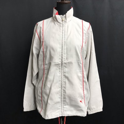 90s-00s/ヒットユニオン製/ PUMA/プーマ★ジャージ【レディースS/グレー/gray】ウインドブレーカー/スポーツウェア/ジップアップジャケット/アウター/Jacket◆BJ129-b