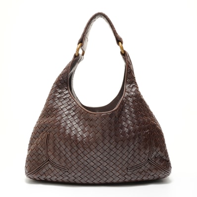 ボッテガヴェネタ BOTTEGAVENETA イントレチャート レザー ショルダーバッグ【中古】