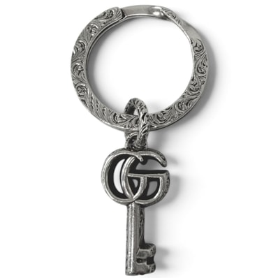 美品 グッチ キーホルダー シルバー メンズ 627765