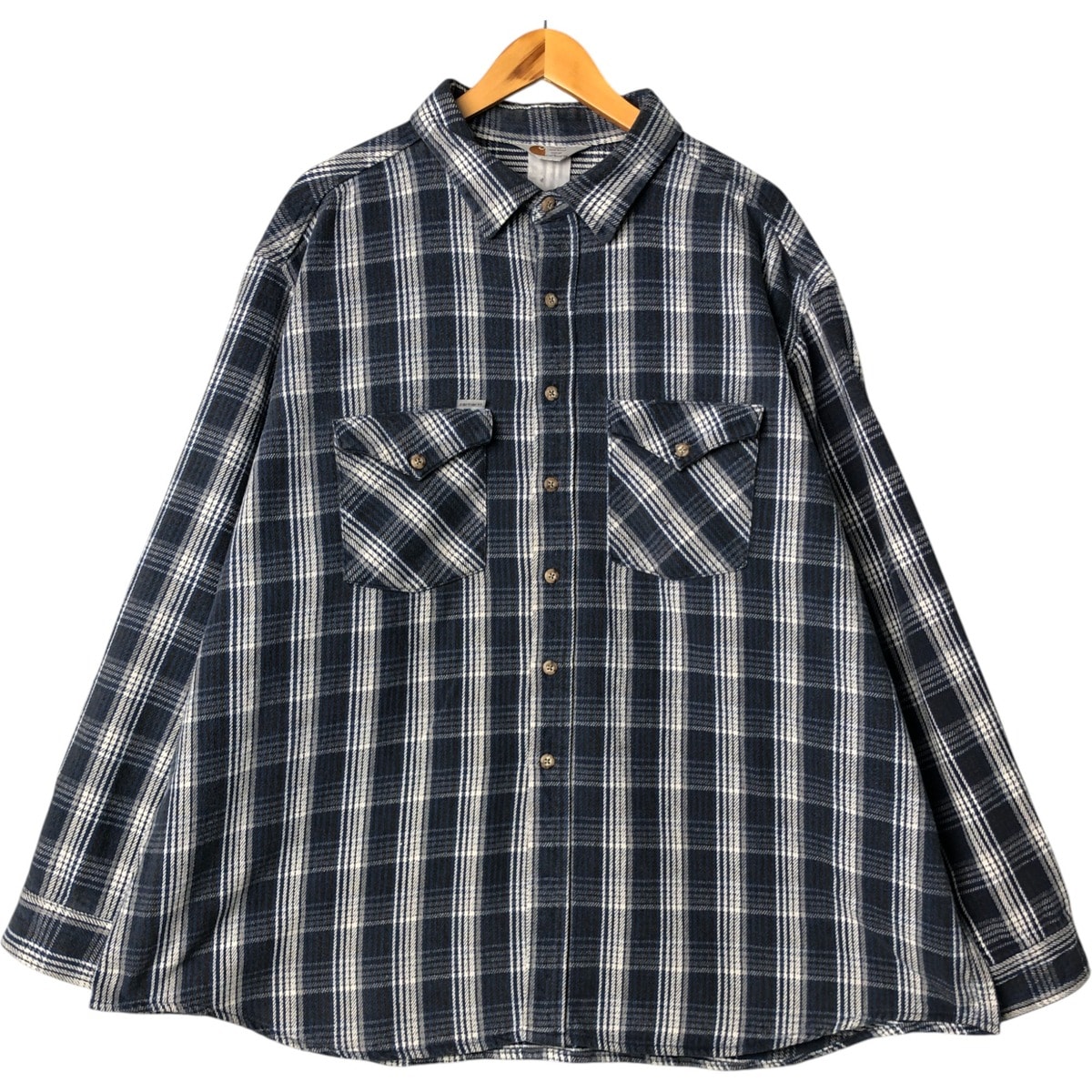 古着 カーハート Carhartt 長袖 ヘビーネルチェックシャツ メンズXL相当/eaa574606