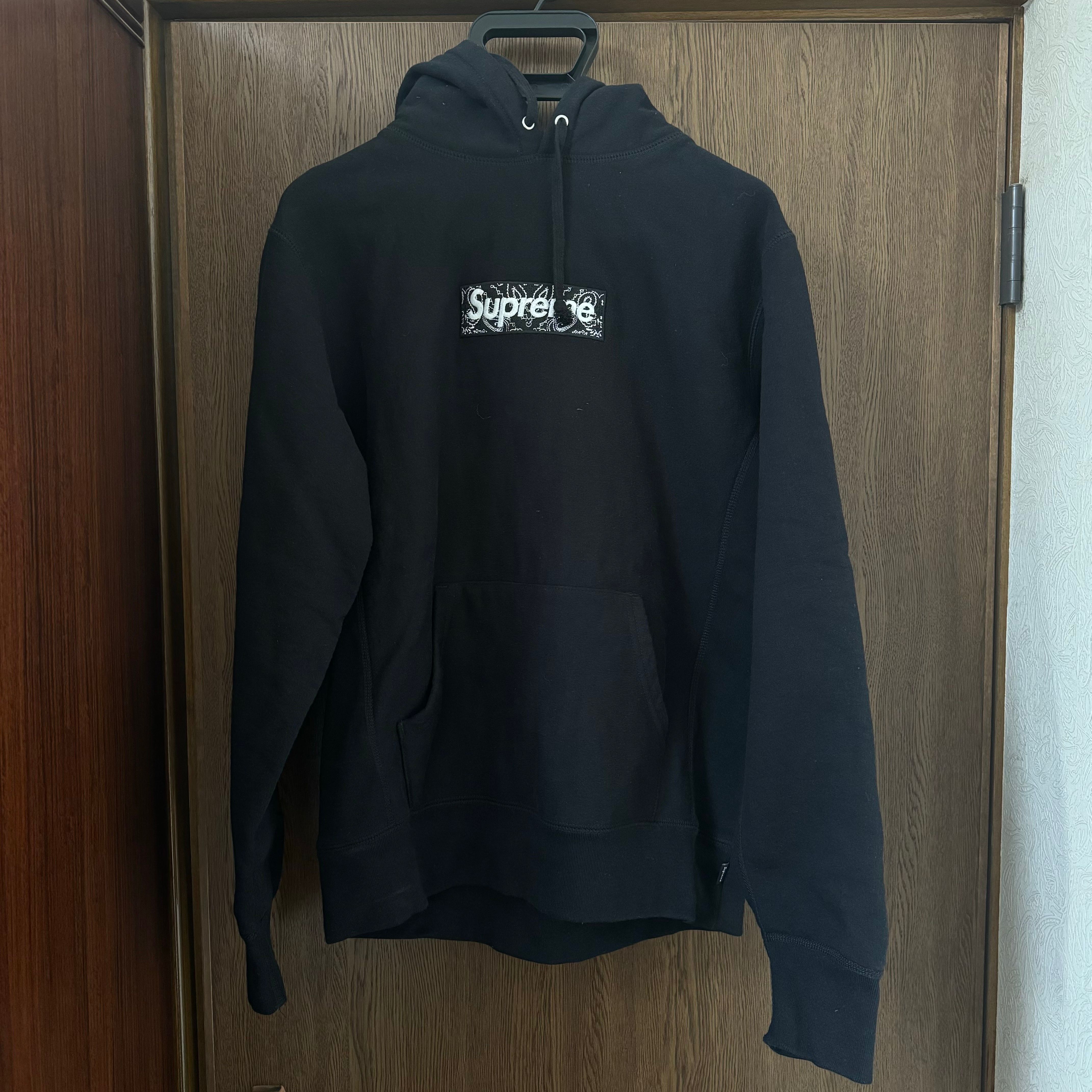 Supreme Bandana Box Logo Hooded Sweatshirt "Black"