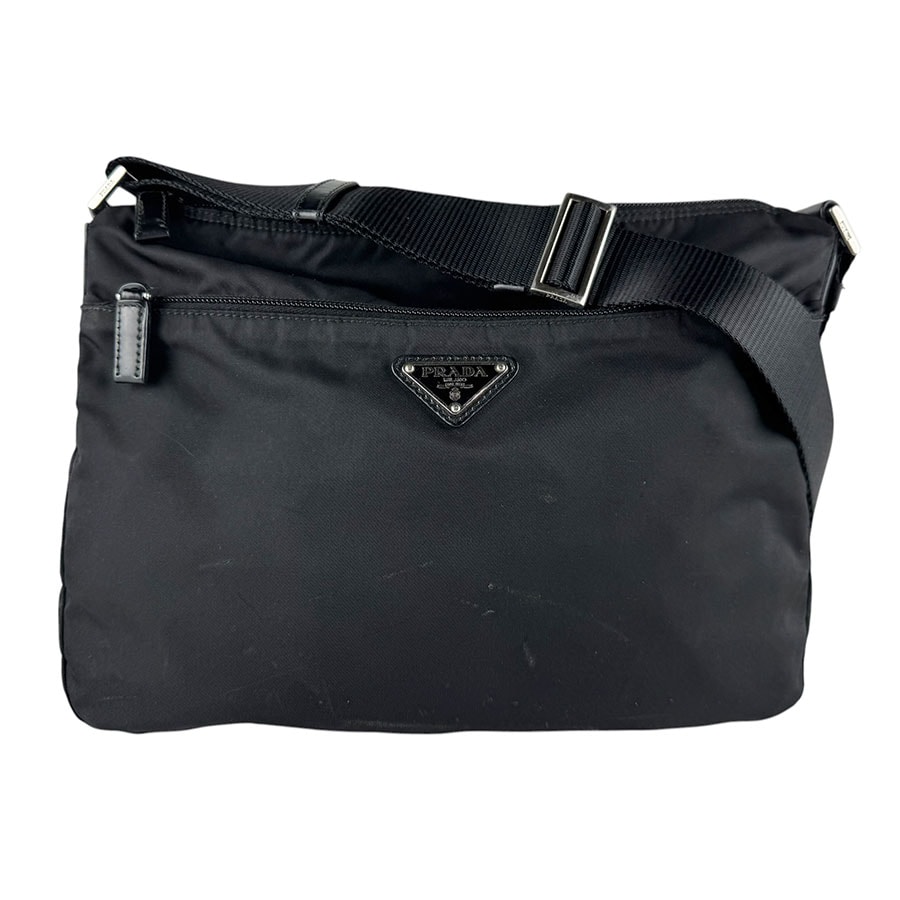プラダ PRADA ショルダーバッグ ナイロン ブラック ユニセックス【中古】 z10215