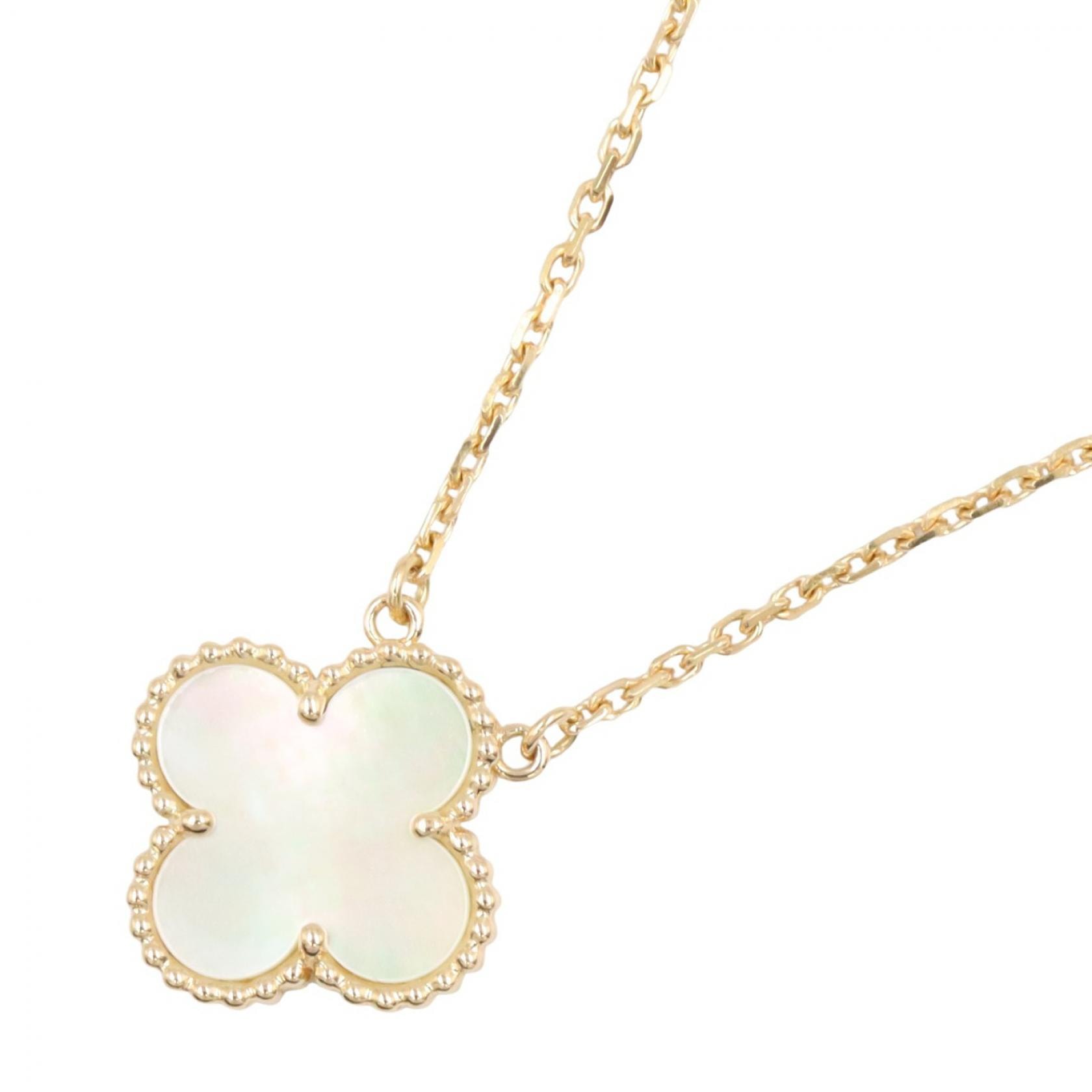 ヴァンクリーフ&アーペル Van Cleef & Arpels ヴィンテージアルハンブラ マザオブパール ネックレス ネックレス ジュエリー K18(イエローゴールド) マザーオブパール レディース ゴールド系 / ホワイト系