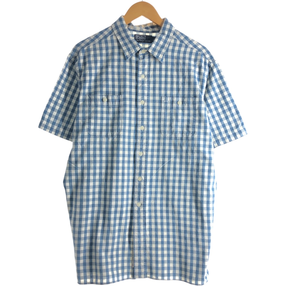 古着 ラルフローレン Ralph Lauren POLO by Ralph Lauren ギンガムチェック 半袖 コットン チェックシャツ メンズXL相当/eaa539487