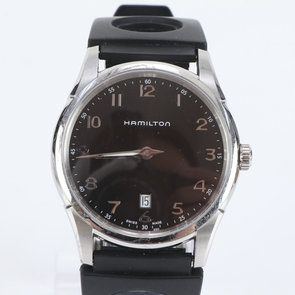 ■美品 ハミルトン ジャズマスター シンライン デイト クォーツ