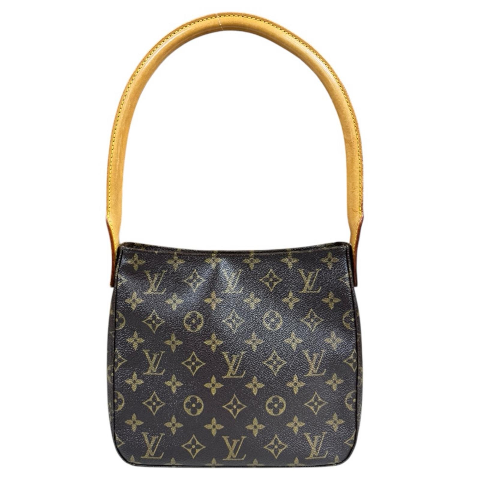 ルイヴィトン ルーピングMM モノグラム ショルダーバッグ モノグラムキャンバス M51146 ブラウン レディース LOUIS VUITTON  中古