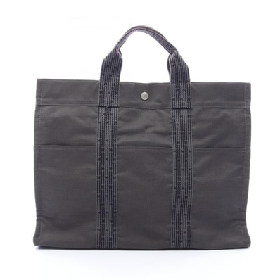 エルメス HERMES エールラインMM トートバッグ バッグ ナイロンキャンバス メンズ レディース グレー系 【中古】
