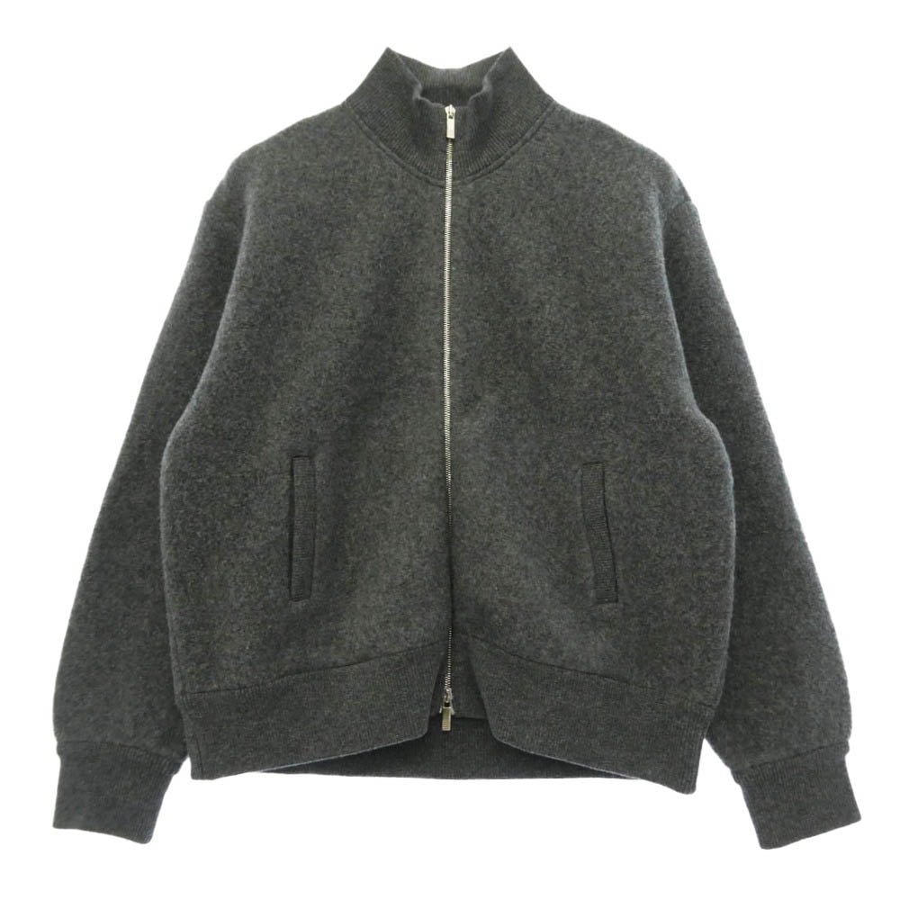 THOM BROWNE トムブラウン MJT526A-J0100-015 イタリア製 Giacca Zip In Lana ウール フリース ファネルネック ジップアップ ジャケット グレー系 3【美品】【中古】