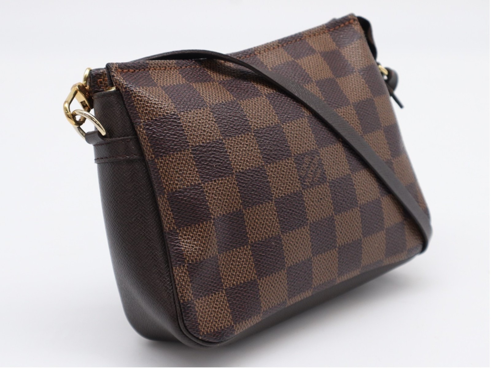 LOUIS VUITTON ルイ・ヴィトン ダミエ トゥルース メイクアップ N51982 ハンドバッグ ブラウン コーティングキャンバス レザー レディース