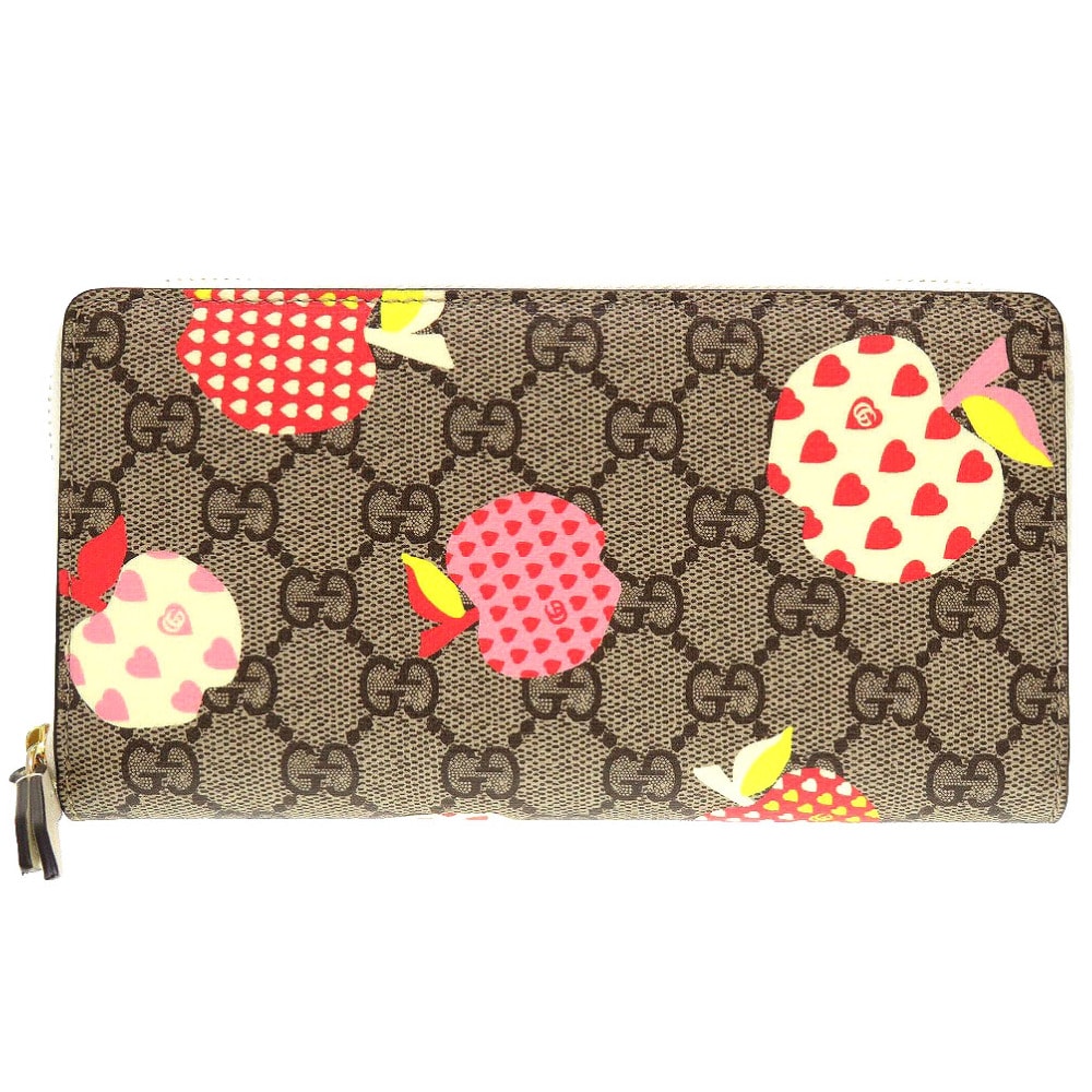 GUCCI Les Pommes Zip Around Wallet