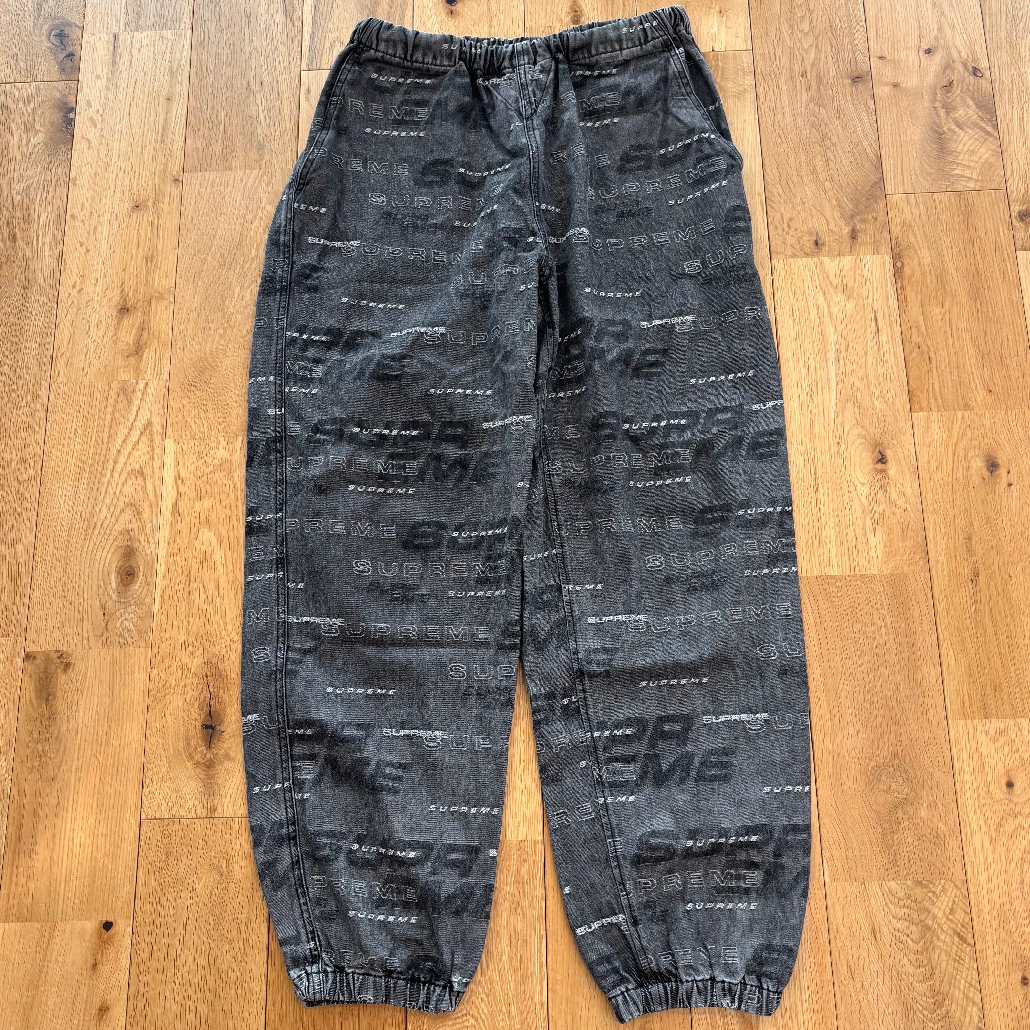 Supreme Dimensions Logo Denim Skate Pant "Black"