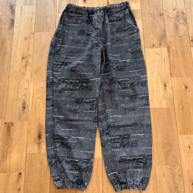 Supreme Dimensions Logo Denim Skate Pant "Black"
