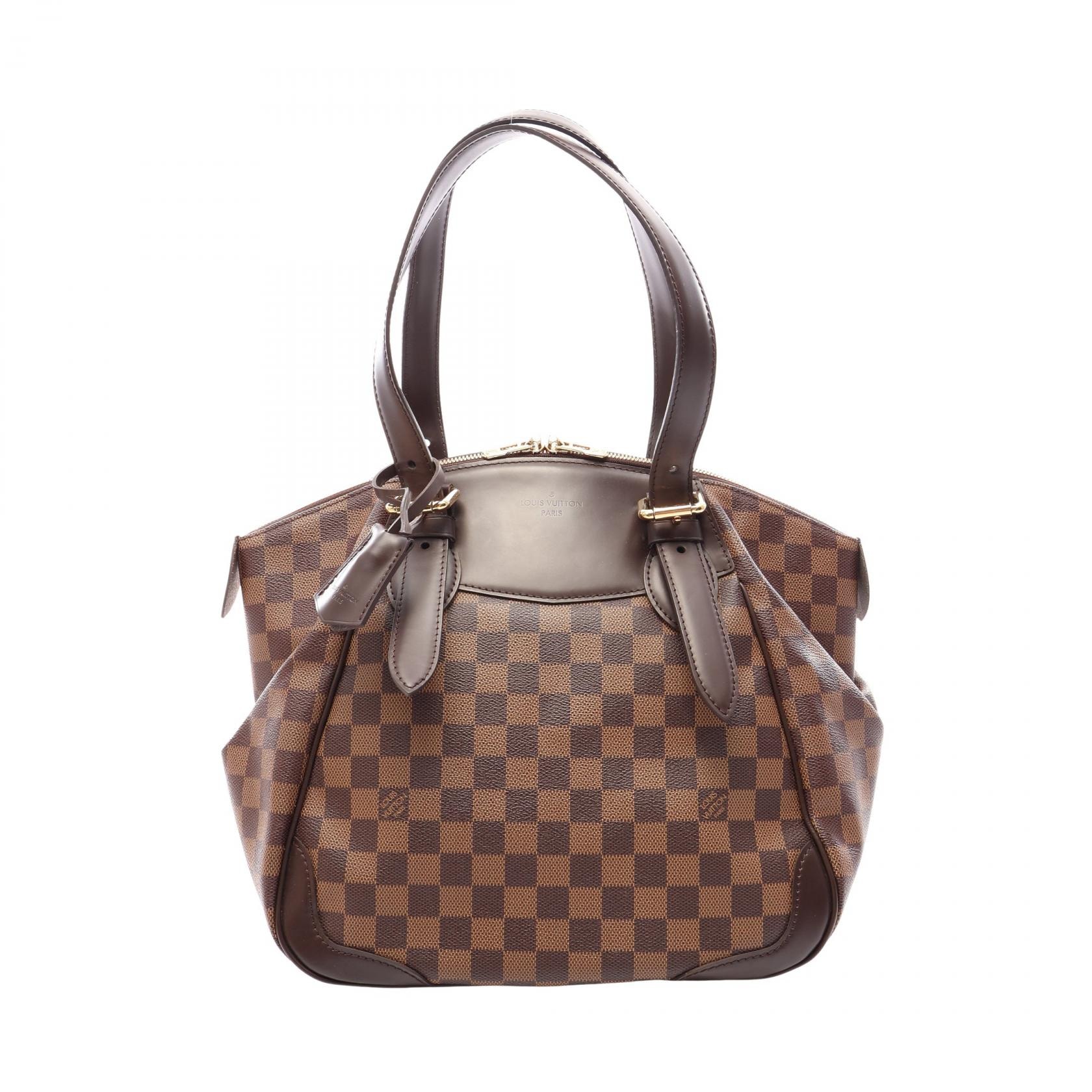 ルイ・ヴィトン LOUIS VUITTON ヴェローナMM ショルダーバッグ バッグ PVCコーティングキャンバス レザー ダミエ エベヌ レディース ブラウン系 N41118 【中古】