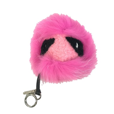 フェンディ FENDI モンスター キーホルダー バッグチャーム フェイクファー ピンク