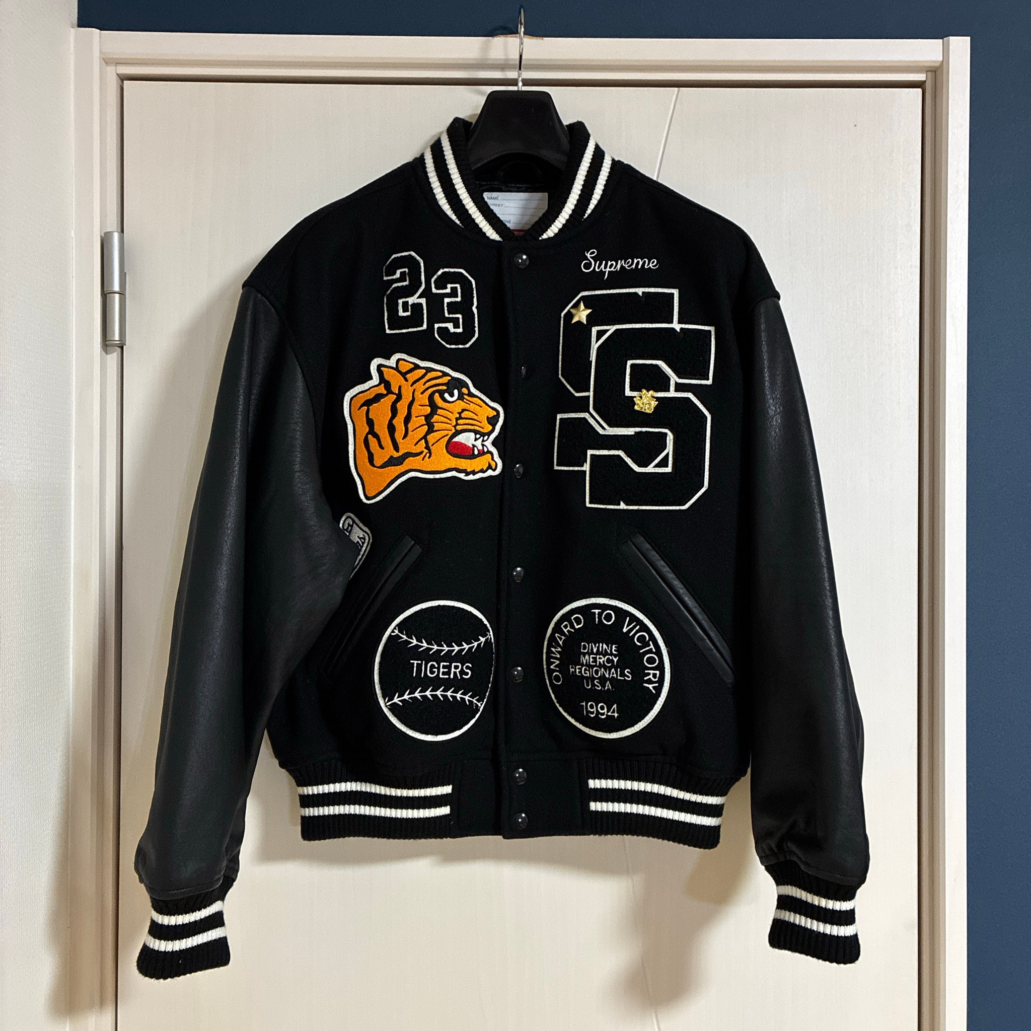 Supreme Tiger Varsity Jacket "Black"